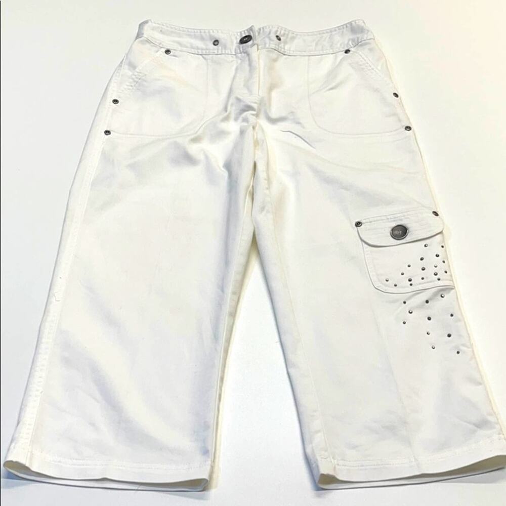 SPORTELLE Womens 8 White Capri Pant